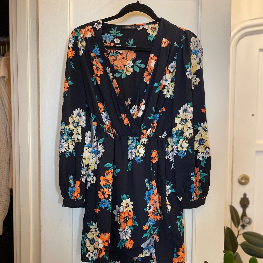Floral Wrap Mini Dress